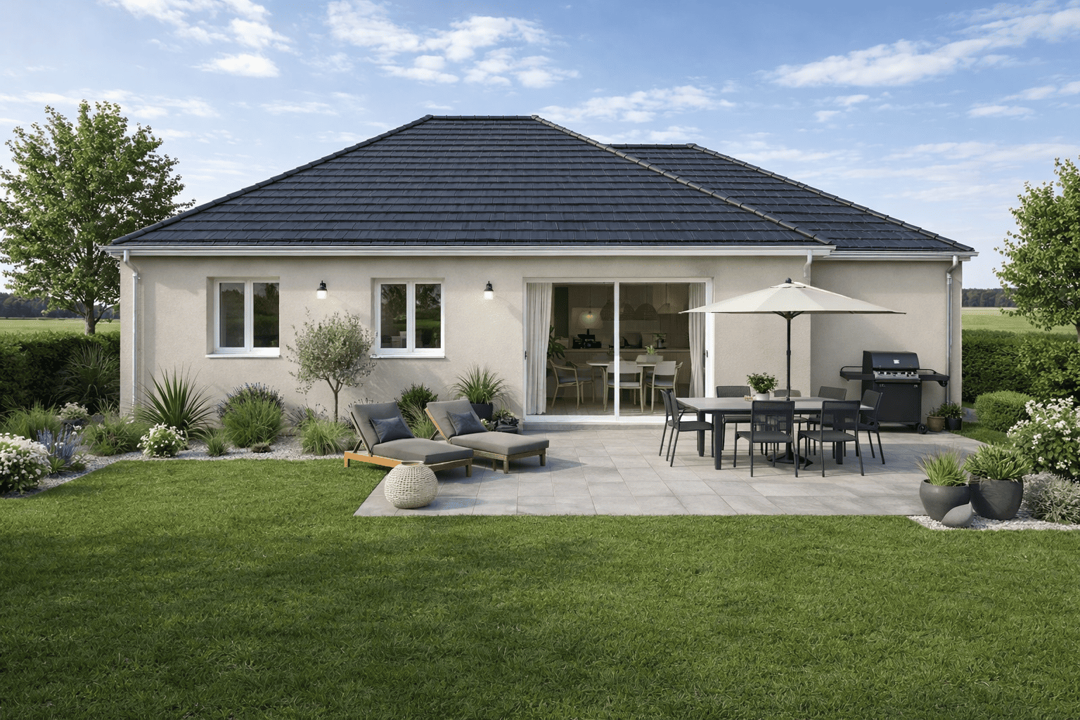 Maison neuve de plain-pied avec garage à Fayet